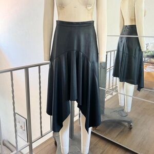 Black Faux Leather Skirt